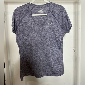 EUC UNDERARMOUR Purple V Neck Heat Gear top